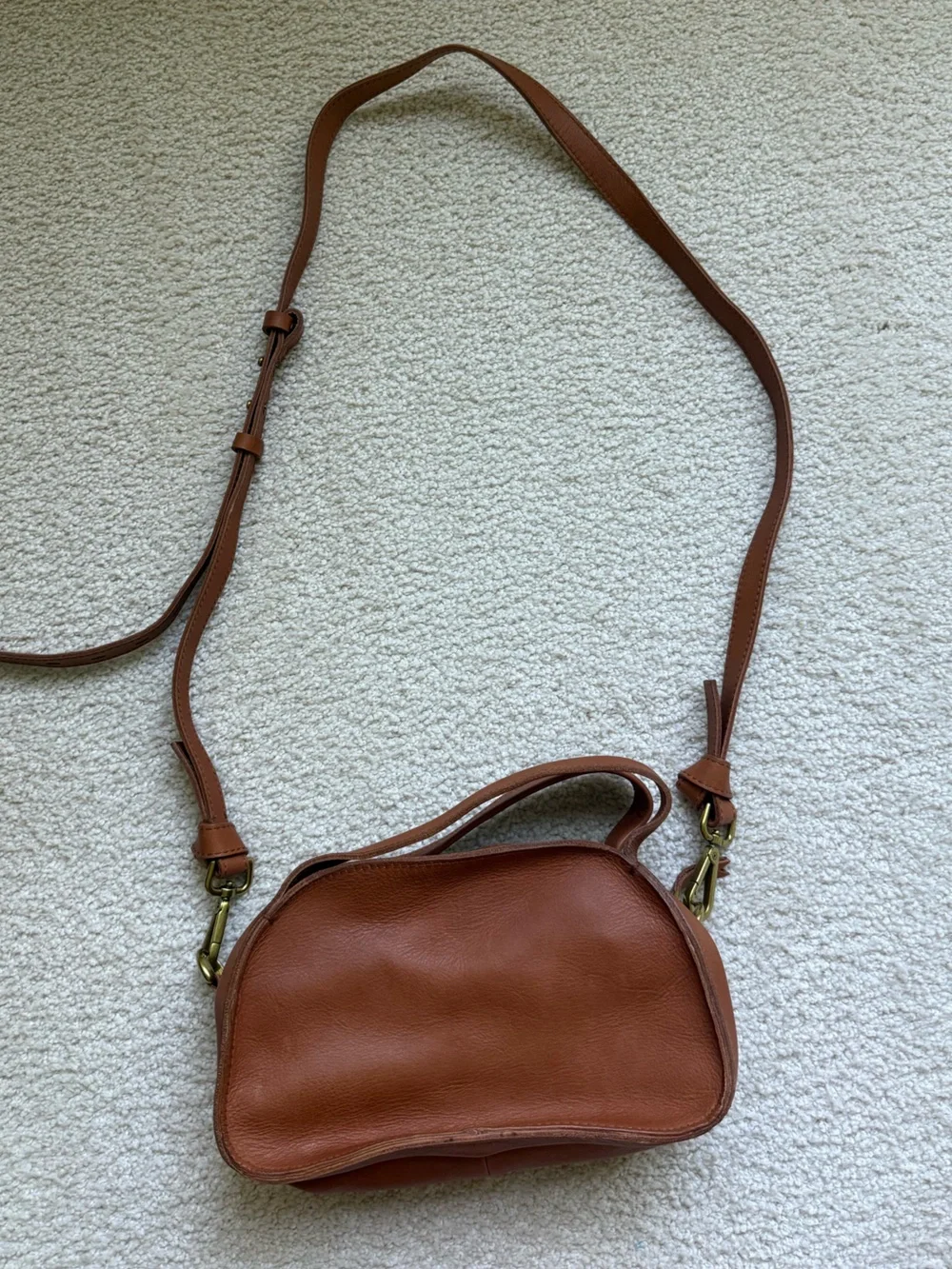 Madewell Chestnut Brown Leather Crossbody Bag - Picture 2 of 7